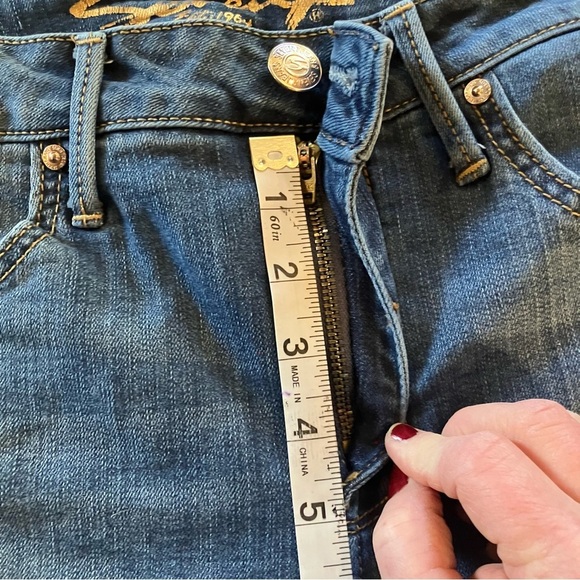 7 For All Mankind Womens Shelby Md Wash Tower Straight Cropped Jeans, 8 Hi Waist - Picture 16 of 16